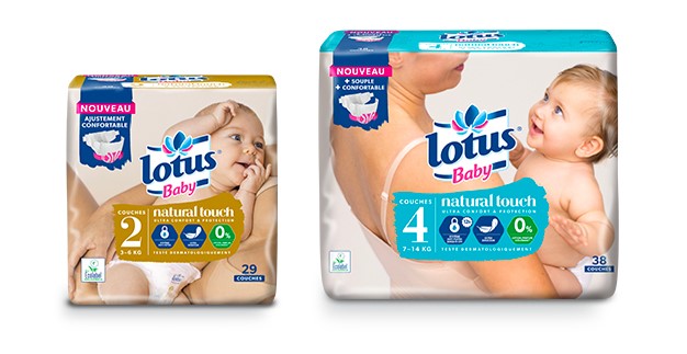 Paquet de couches Lotus Baby Douceur Naturelle Maxi Box - différentes  quantités et tailles –